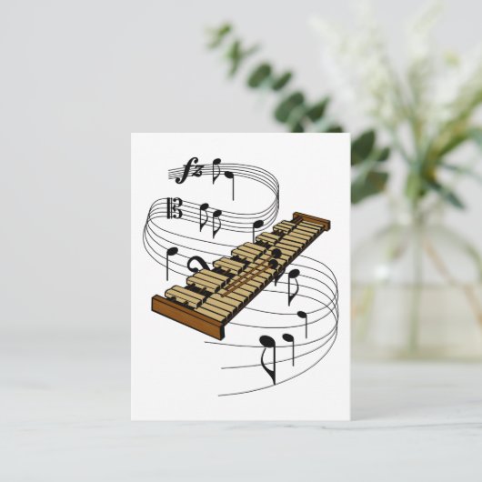 Xylofon Postkarte (Stehend Vorderseite)