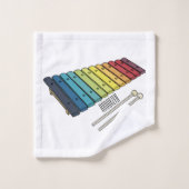 Xylophon-Cartoon-Abbildung Badhandtuch Set (Waschlappen)