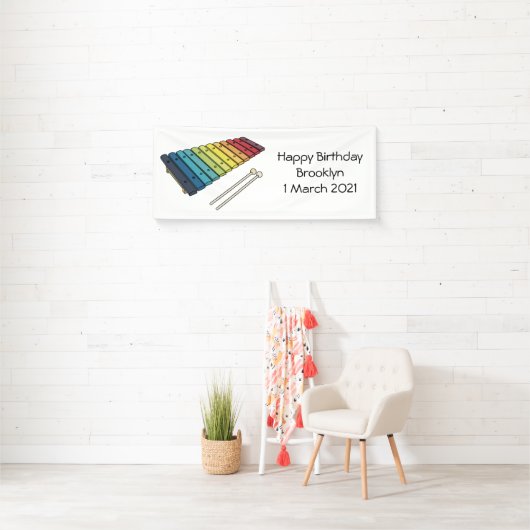 Xylophon-Cartoon-Abbildung Banner (Insitu)