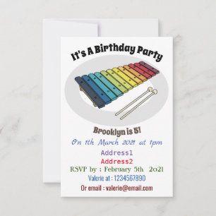 Xylophon-Cartoon-Abbildung Einladung