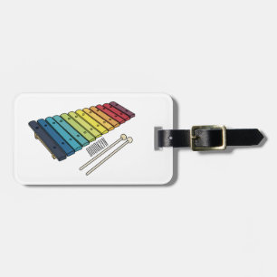 Xylophon-Cartoon-Abbildung Gepäckanhänger