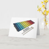 Xylophon-Cartoon-Abbildung Karte (Gelbe Blume)