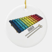 Xylophon-Cartoon-Abbildung Keramik Ornament (Hinten)