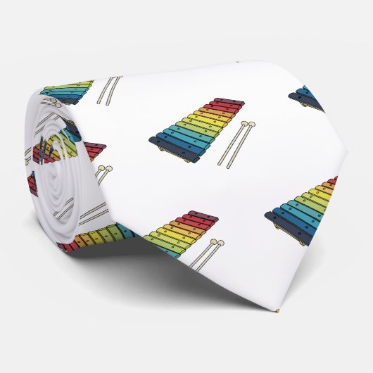 Xylophon-Cartoon-Abbildung Krawatte (Gerollt)