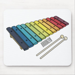 Xylophon-Cartoon-Abbildung Mousepad