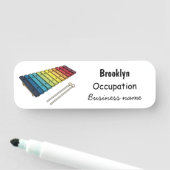 Xylophon-Cartoon-Abbildung Namensschild (Beispiel)