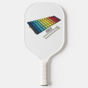 Xylophon-Cartoon-Abbildung Pickleball Schläger