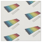 Xylophon-Cartoon-Abbildung Stoff (Nahaufnahme)