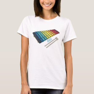 Xylophon Cartoon-Illustration T-Shirt