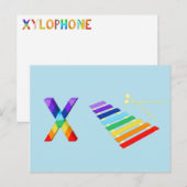 Xylophon Karte (Vorne/Hinten)