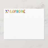 Xylophon Karte (Rückseite)