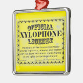 Xylophon License Metal Ornament (Links)