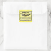 Xylophon License Square Aufkleber (Tasche)
