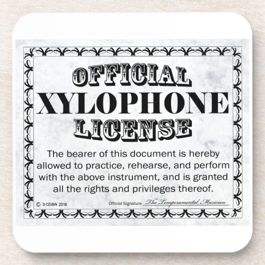 Xylophon-Lizenz Untersetzer (Vorderseite)