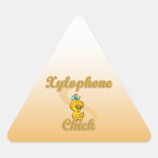 Xylophone Chick Dreieckiger Aufkleber (Vorderseite)