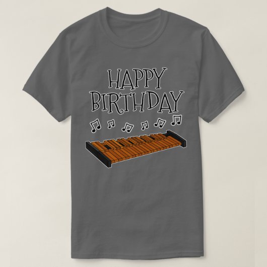 Xylophone Happy Birthday Schlagzeug Lehrer Percus T-Shirt (Design vorne)