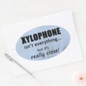 Xylophone ist nicht alles oval Aufkleber (Umschlag)