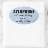 Xylophone ist nicht alles oval Aufkleber (Tasche)