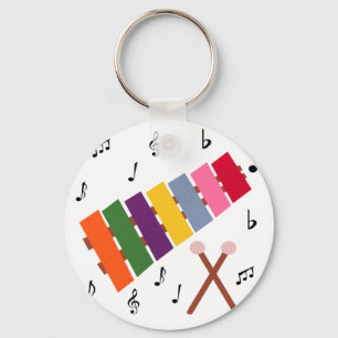 Xylophone-mehrfarbiger Musikinstrument-Cartoon Schlüsselanhänger