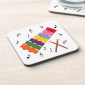 Xylophone Multicolore Musikanlage Cartoon Untersetzer (Linke Seite)