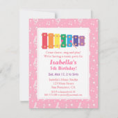 Xylophone Musik Geburtstagsparty Einladung (Vorderseite)