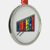 Xylophone Silbernes Ornament (Rechts)