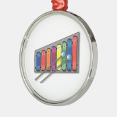 Xylophone Silbernes Ornament (Links)