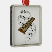 Xylophone Silbernes Ornament (Rechts)