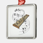 Xylophone Silbernes Ornament (Links)