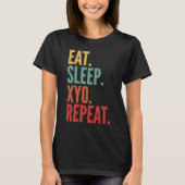 Xyo Crypto essen Sleep Xyo Repeat T-Shirt (Vorderseite)