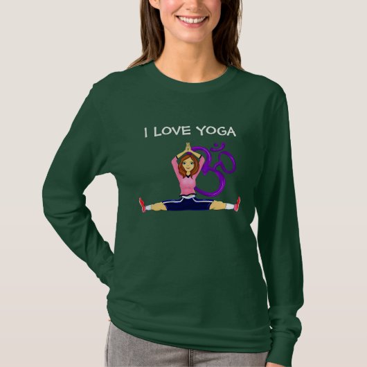 Y0GA MÄDCHEN, I-LIEBE-YOGA T-Shirt (Vorderseite)
