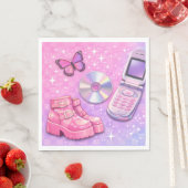 Y2K 2000 's Party Napkin Serviette (Beispiel)