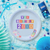 Y2K 2000er-Trend-Geburtstagsserviette Pappteller (Party)
