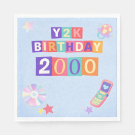 Y2K 2000er trendige Geburtstagsfeier Serviette