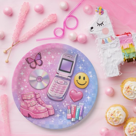 Y2K 2000's Party Plate Pappteller (Party)