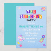 Y2K 2000's Trendy Birthday Party Invitation Einladung (Vorne/Hinten)