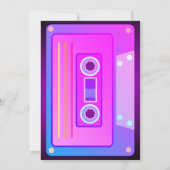 Y2k 90er Lila Vaporwave Cassette Birthday Party Einladung (Rückseite)