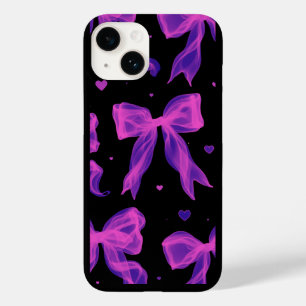 Y2K-Ästhetik Lila Schleifenband Schwarze iPhone-Hü Case-Mate iPhone 14 Hülle