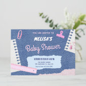 Y2k ästhetische Babydusche Einladung (Stehend Vorderseite)
