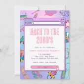 Y2K Bachelorette Weekend Bach bis zum Jahr 2000 Einladung (Vorderseite)