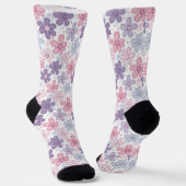 Y2K-Blumen-Nahtloses Muster Socken (Gewinkelt)