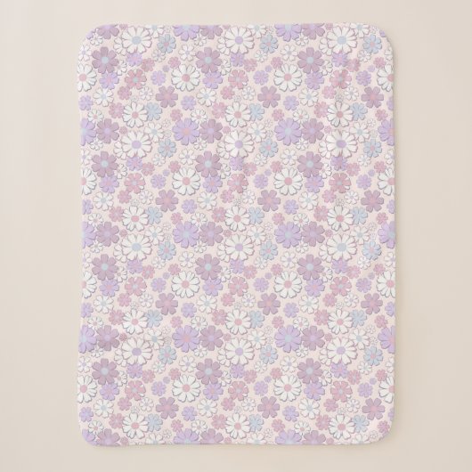 Y2K-Blumenmuster Sherpadecke (Vorderseite)