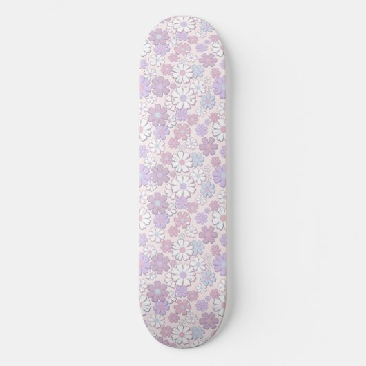 Y2K-Blumenmuster Skateboard (Vorderseite)