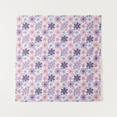 Y2K-Blumenmuster Wandteppich (Vorderseite (Horizontal))