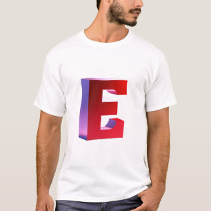 Y2K Bubble Letters Chrome T-Shirt Rosa Blau
