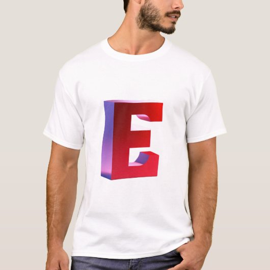 Y2K Bubble Letters Chrome T-Shirt | Rosa Blau (Vorderseite)