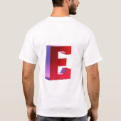 Y2K Bubble Letters Chrome T-Shirt | Rosa Blau (Rückseite)