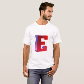 Y2K Bubble Letters Chrome T-Shirt | Rosa Blau (Vorne ganz)