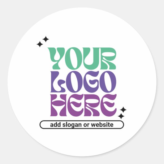 Y2k Business Logo Retrowave Cute Runder Aufkleber (Vorderseite)