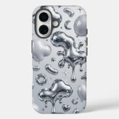 Y2K Chrome Bubble 3D Silver Case (Rückseite)